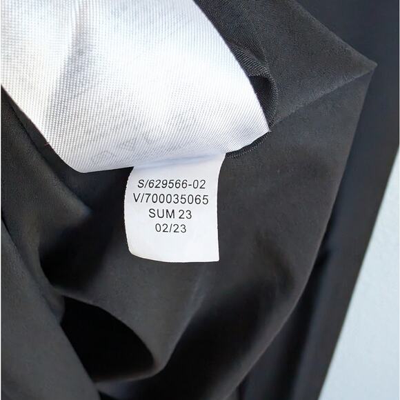 Banana Republic Black Satin Cut-Out Sleeveless Strappy Midi Maxi Dress, size 0 - Picture 9 of 9